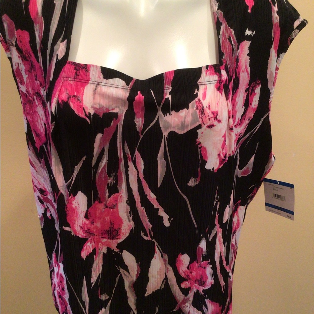 Kasper square neck sleeveless top